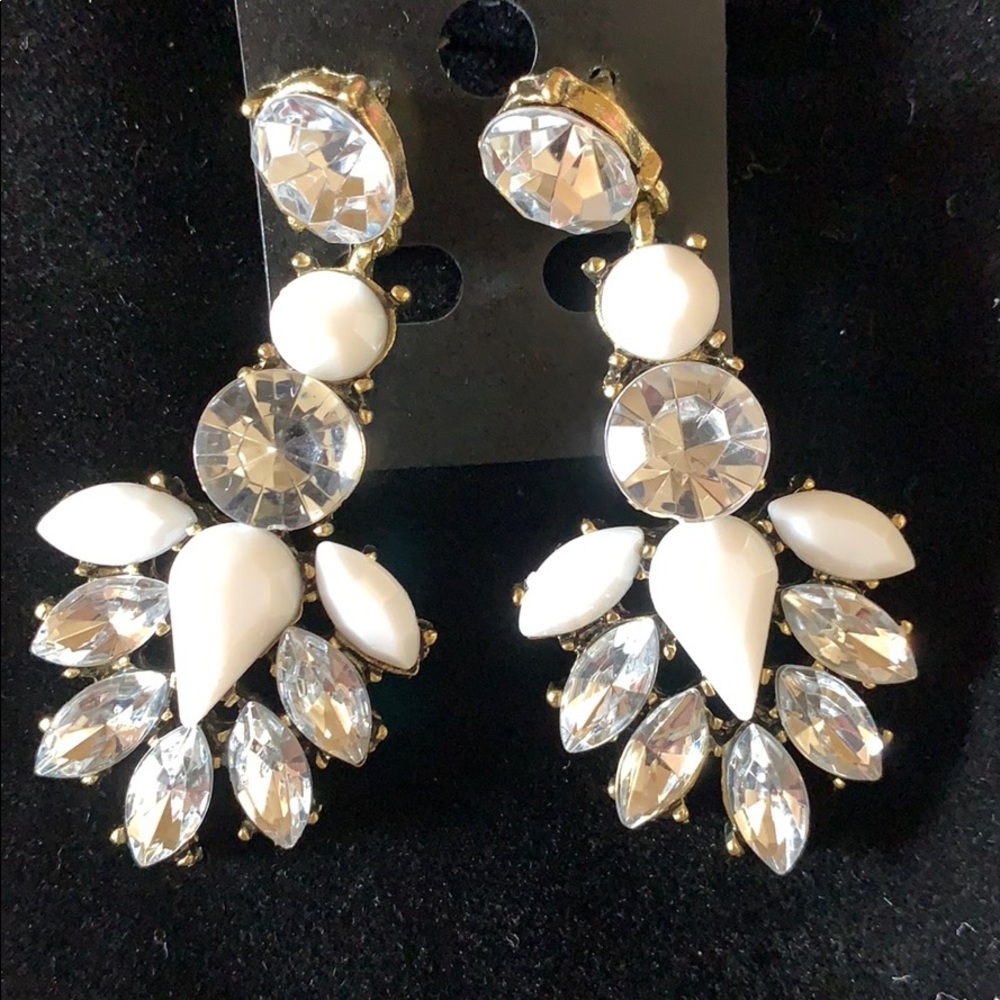 White Stud Earrings